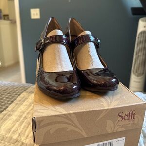 Sofft Miranda Mary Jane heels , Chianti